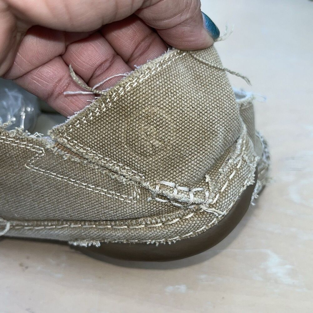 Tony Lama Lindale Canvas Slip On Men's Boho Raw Edge Casual Loungewear 12D - Picture 8 of 13